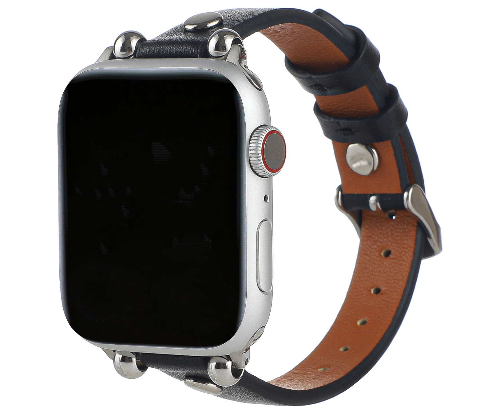 Apple Watch leren slim band zwart